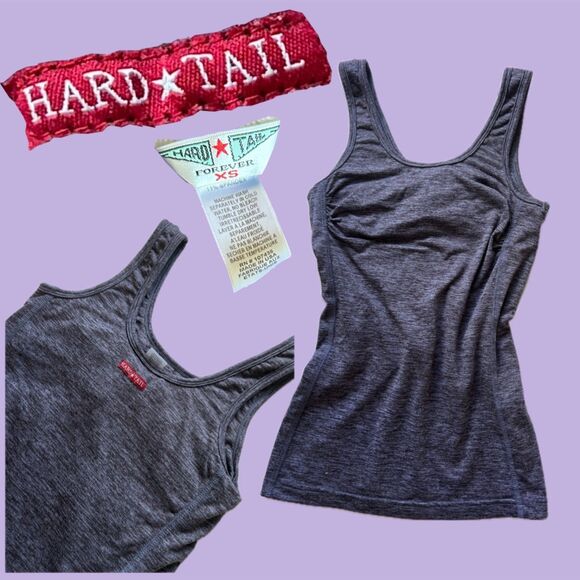 Hard Tail Tops - Hard Tail Forever Grey Fitted Tank Top XS
